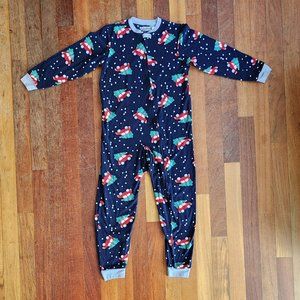 Jammies For Your Families Fleece One-Piece Christmas Pajama Set Size 10/12